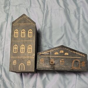 Black Wooden Decorative Houses